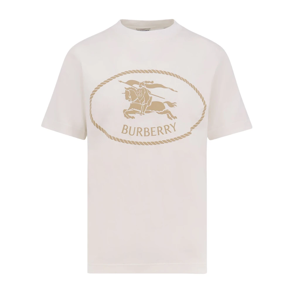 Burberry White T-Shirts, Male, S, Stylish T-Shirts And Polos