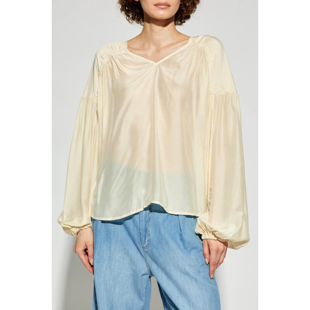 Munthe Losvallende top Beige Dames