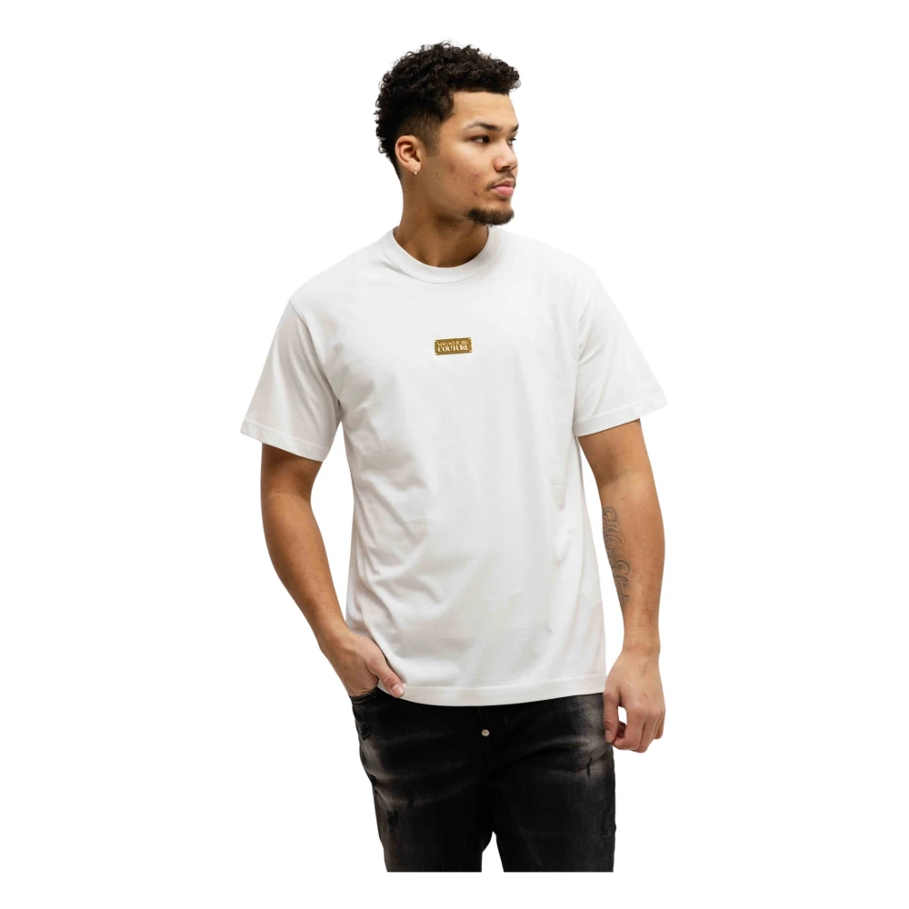 Versace Jeans Couture Plate Logo T-Shirt Wit Heren White Heren