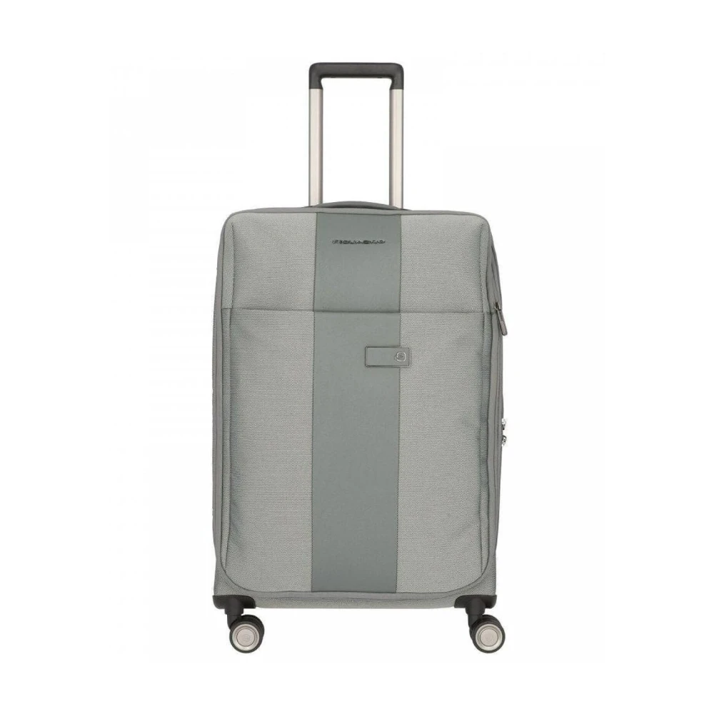 Piquadro Damen Grau Erweiterbare Nylon Und Pvc Trolley Tasche