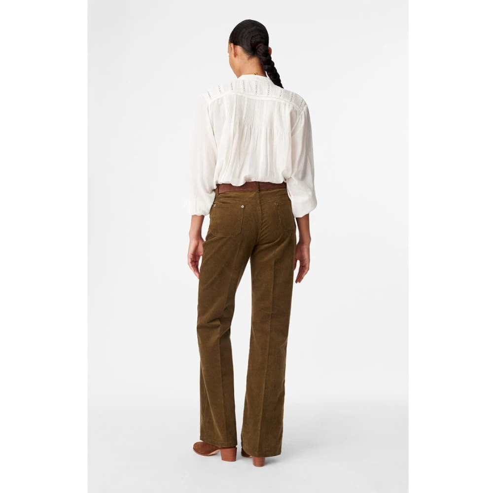 Vanessa Bruno Corduroy Bootcut Broek Brown Dames