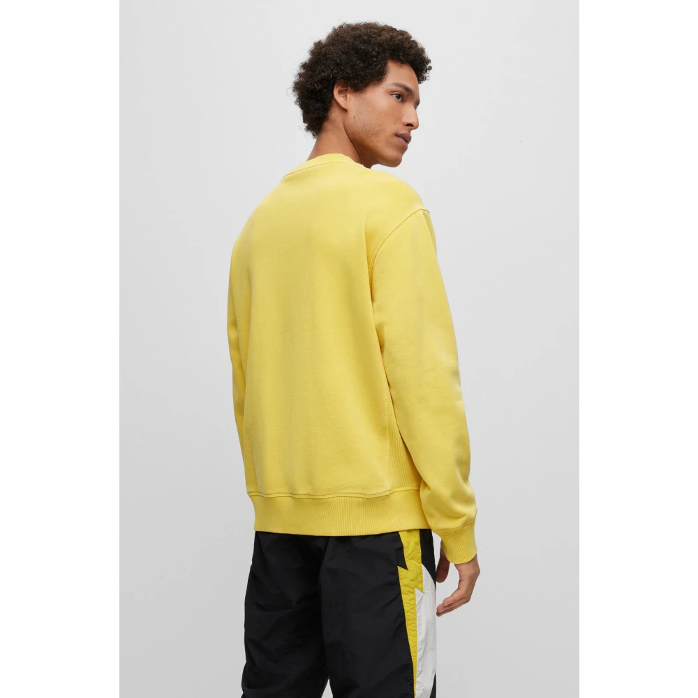 Boss Orange Sweatshirt Yellow Heren