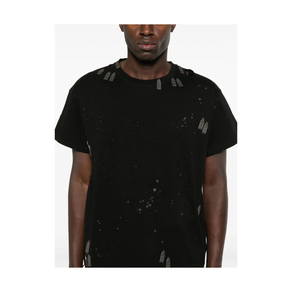 Who Decides War Versleten Zwart Katoenen T-shirt Black Heren