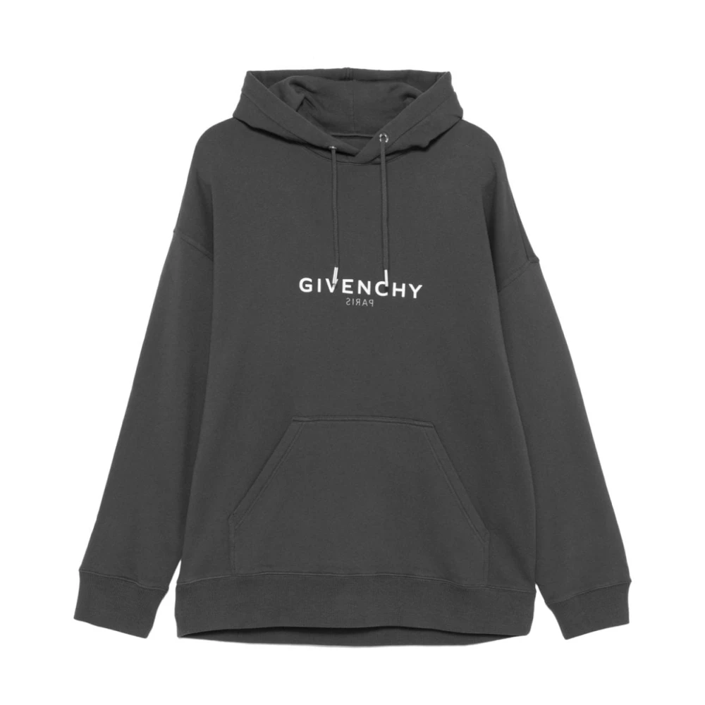 Givenchy Hoodie met logo-print Gray Heren