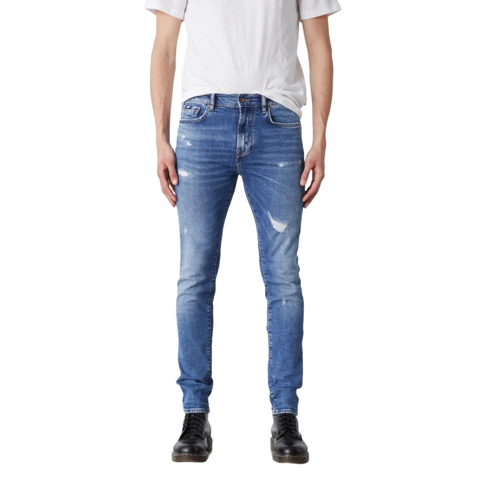 GAS Klassieke Denim Jeans met 5 Zakken Blue Heren