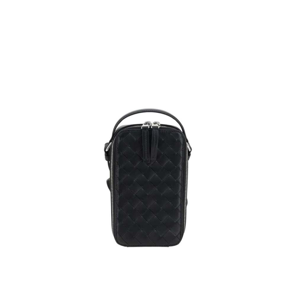 Bottega Veneta Unisex Bolso Bandolera De Cuero Con Cierre De Cremallera
