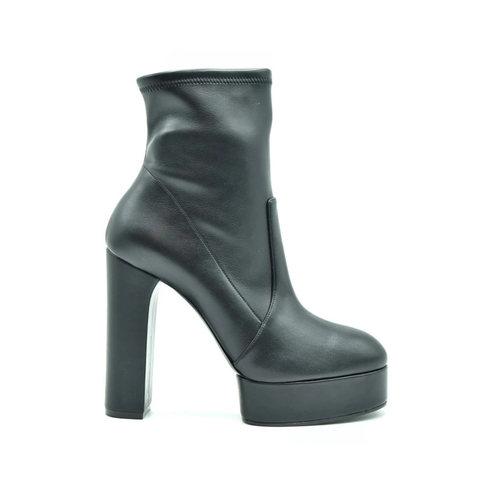 Casadei Women's Black Heeled Boots, 7 Uk, Stylish Ankle Boots