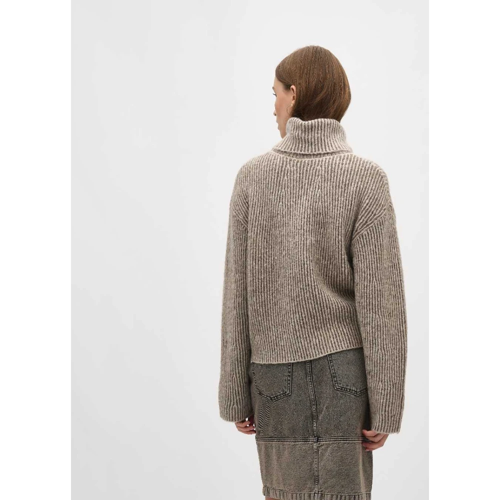 MbyM Taupe Gebreide Coltrui Kemina Beige Dames