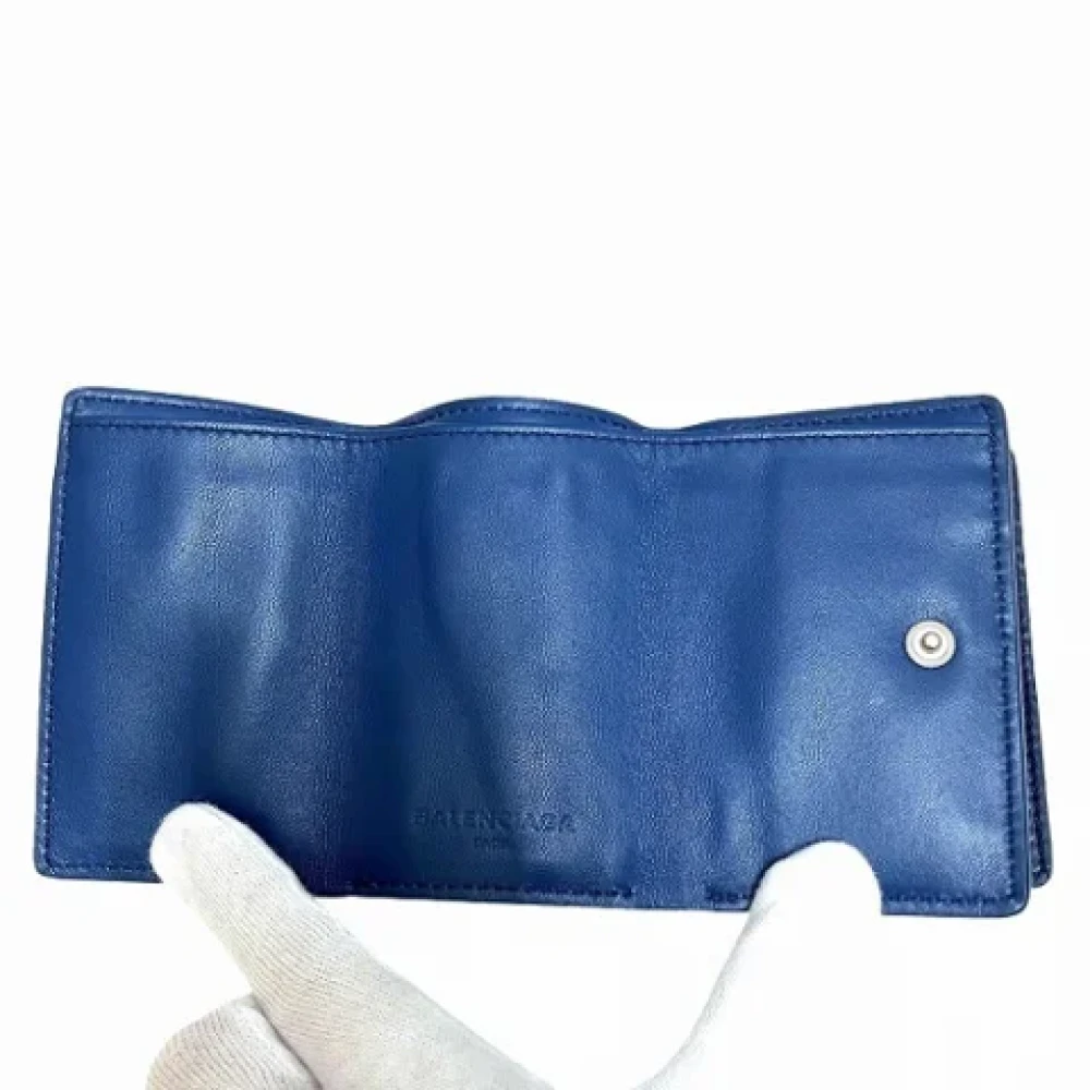 Balenciaga Vintage Pre-owned Leather wallets Blue Dames