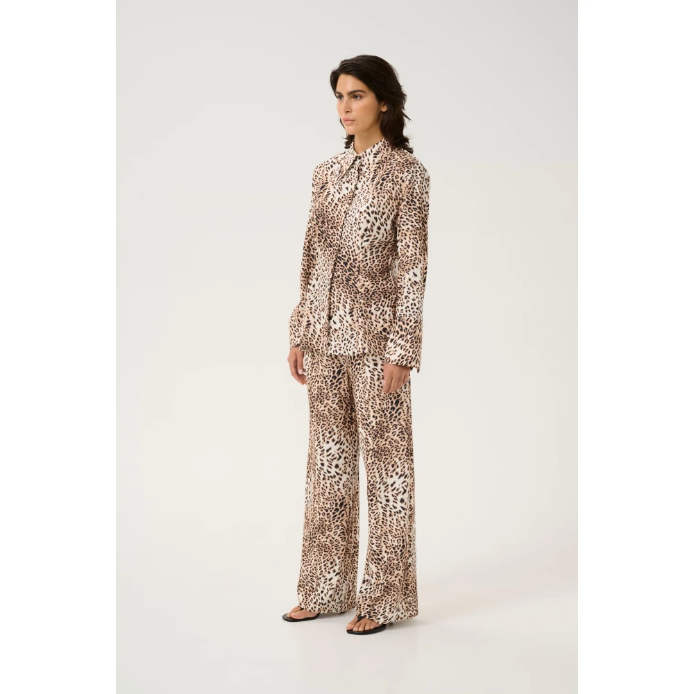 Gestuz Leopard Light Leo Shirt Brown Dames