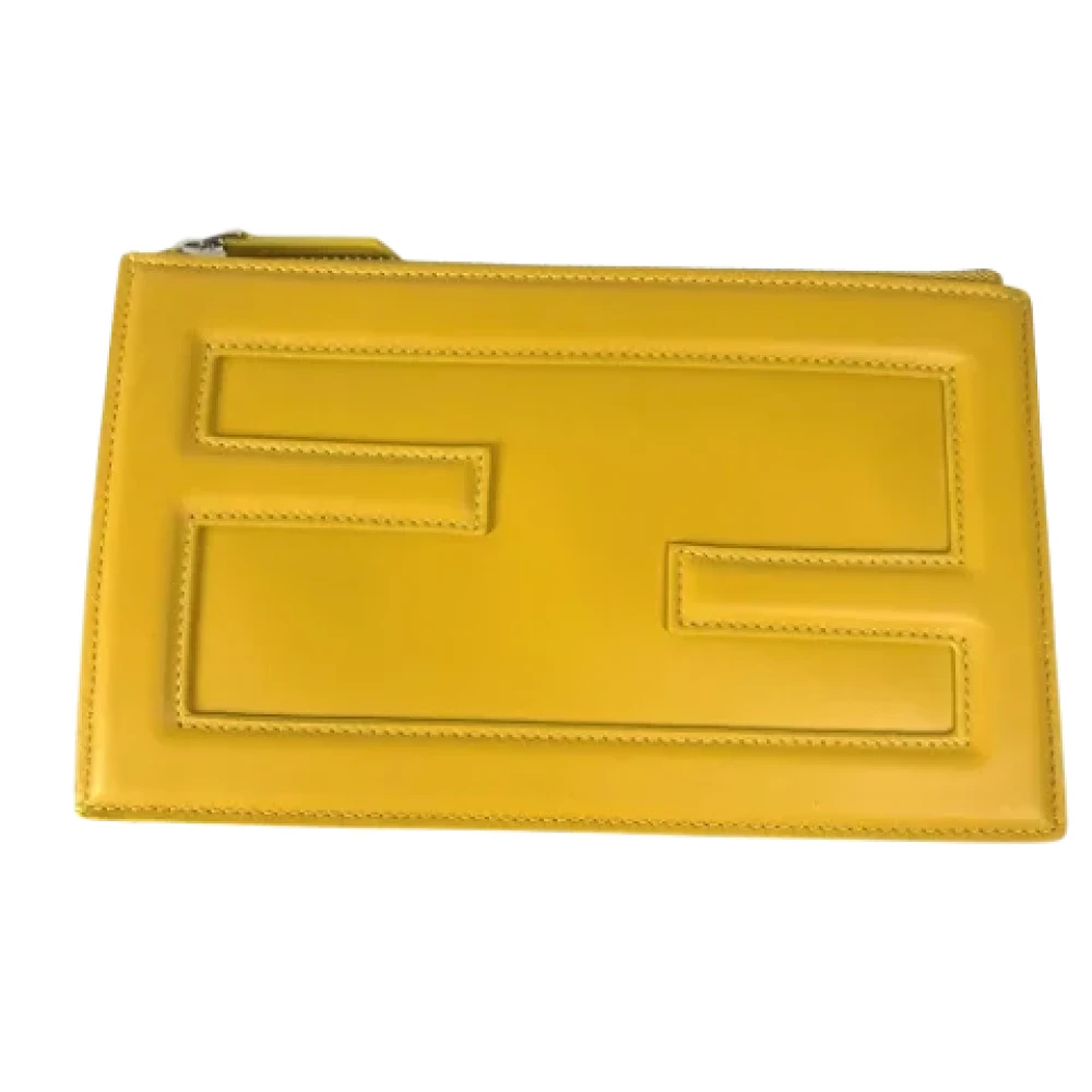 Fendi Vintage Pre-owned Leather fendi-bags Yellow Dames