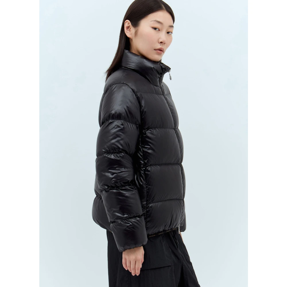 Moncler Gewatteerd Kort Donsjack Black Dames