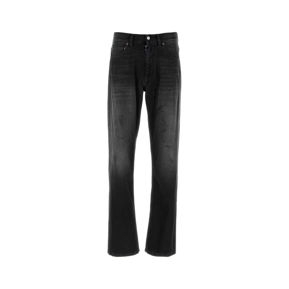 Mm6 Maison Margiela Men's Black Straight-Leg Cotton Jeans - Straight Fit Jeans - W31 - Jeans