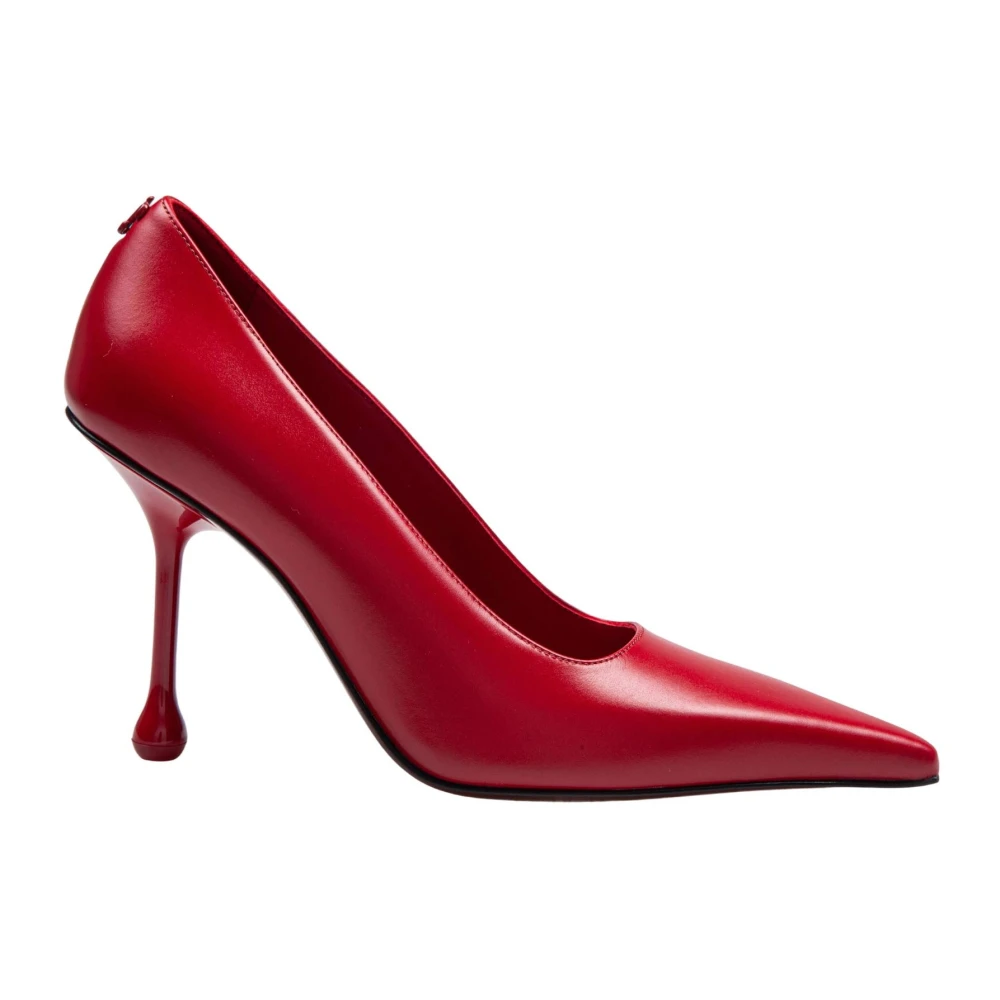 Jimmy Choo Women's Red Leather Pointed Toe Heels