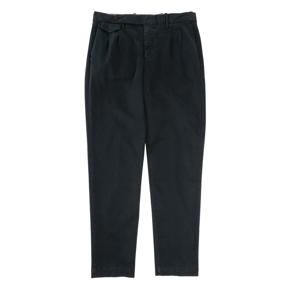 White Sand Elegante Dubbel Geplooide Broek Black Heren