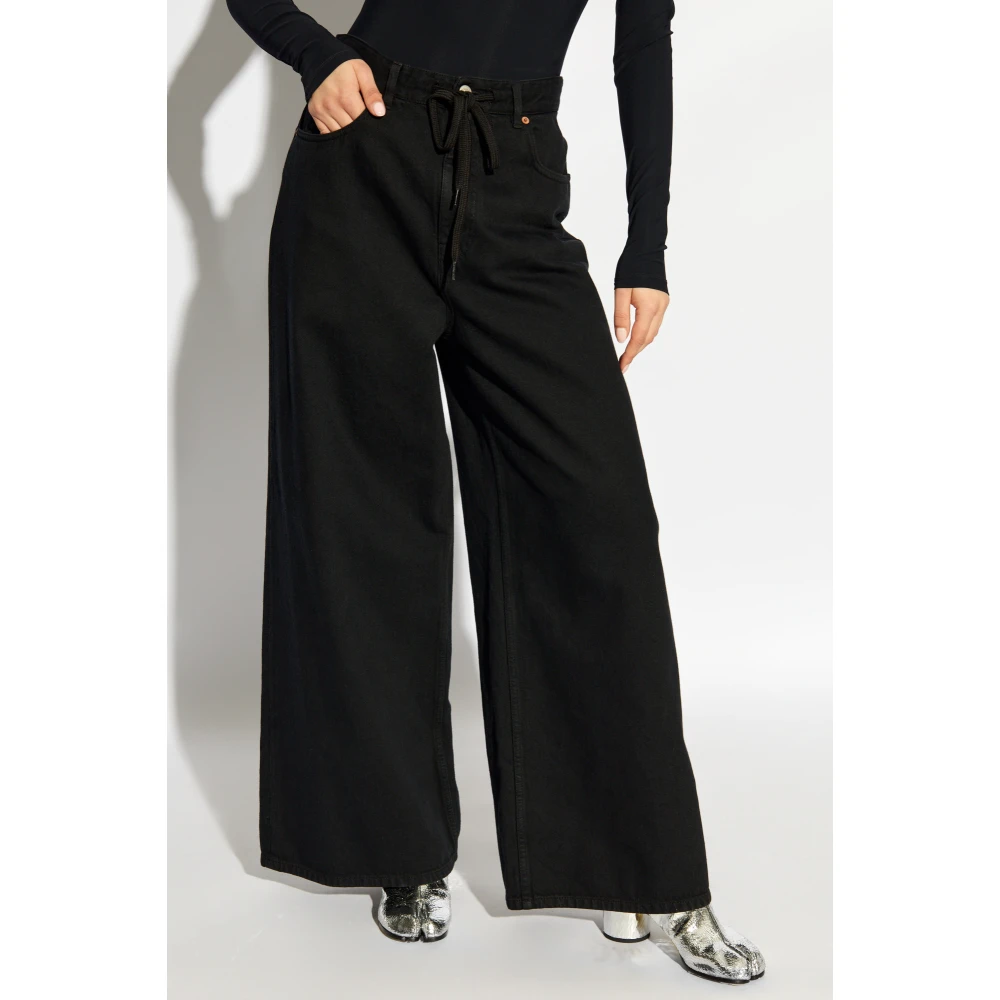 MM6 Maison Margiela Wijde Jeans Black Dames