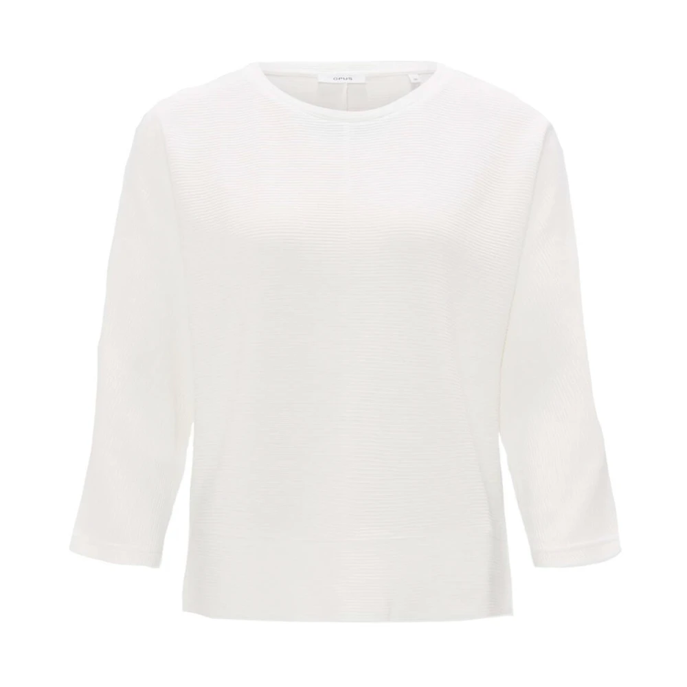Opus Lange Mouw Top Sinni Beige Dames