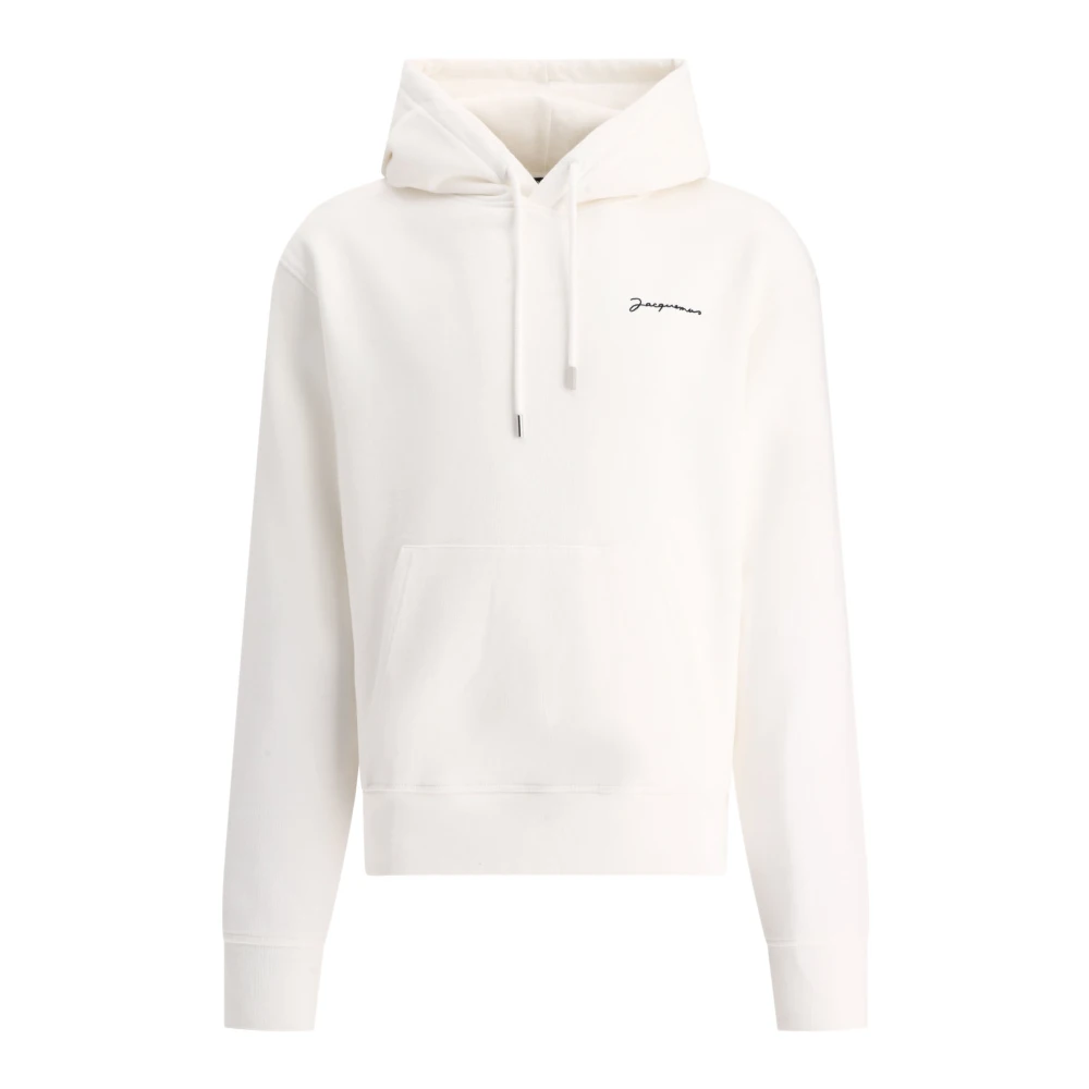 Jacquemus Geborduurde hoodie met logo White Dames