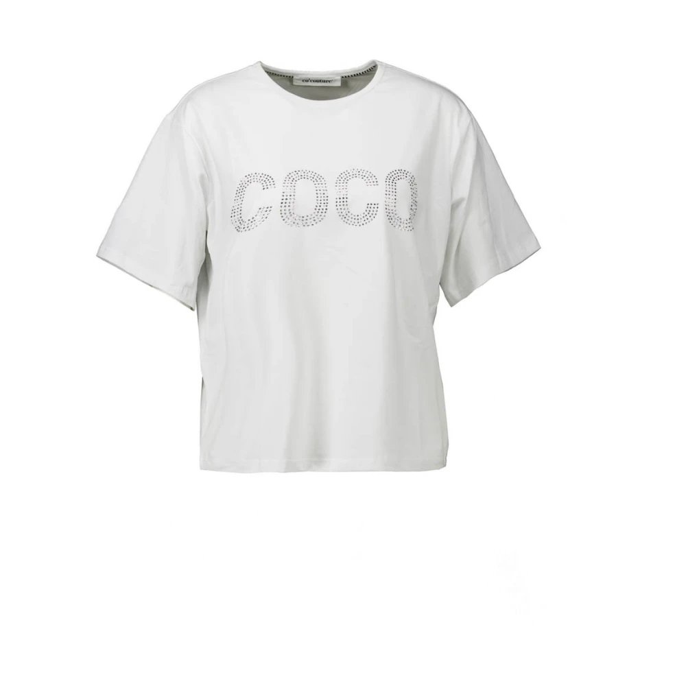 Co'Couture Stone Tee Wit Dames T-shirt White Dames