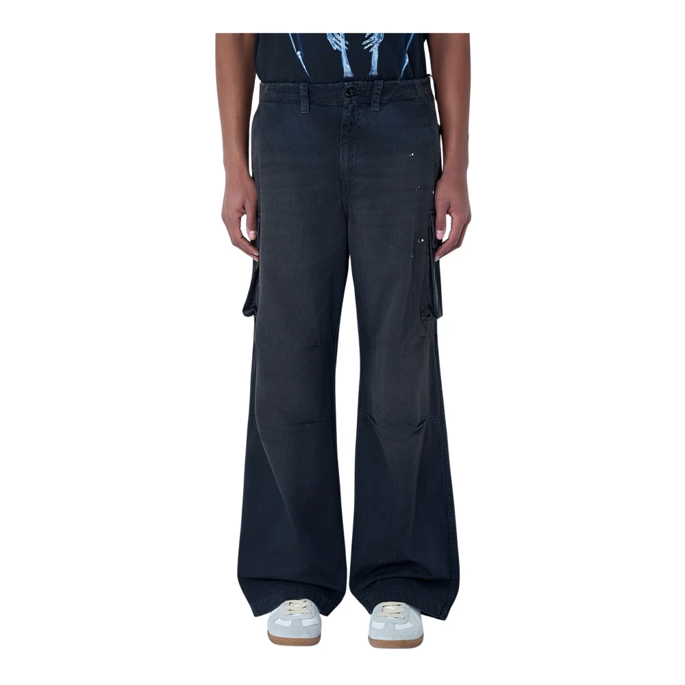 Our Legacy Men's Black Wide Trousers, 2XL, Mount Cargo Trousers