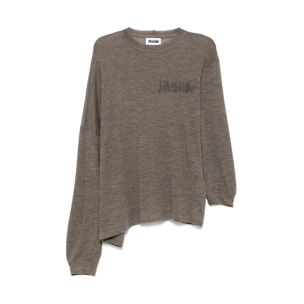 Magliano Twisted Tee Signature Stijl Shirt Gray Heren
