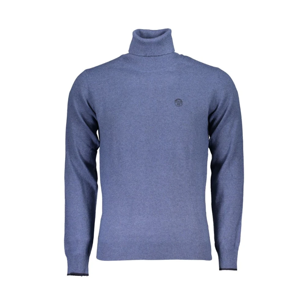 North Sails Blauwe Turtleneck Trui Mannen Blue Heren