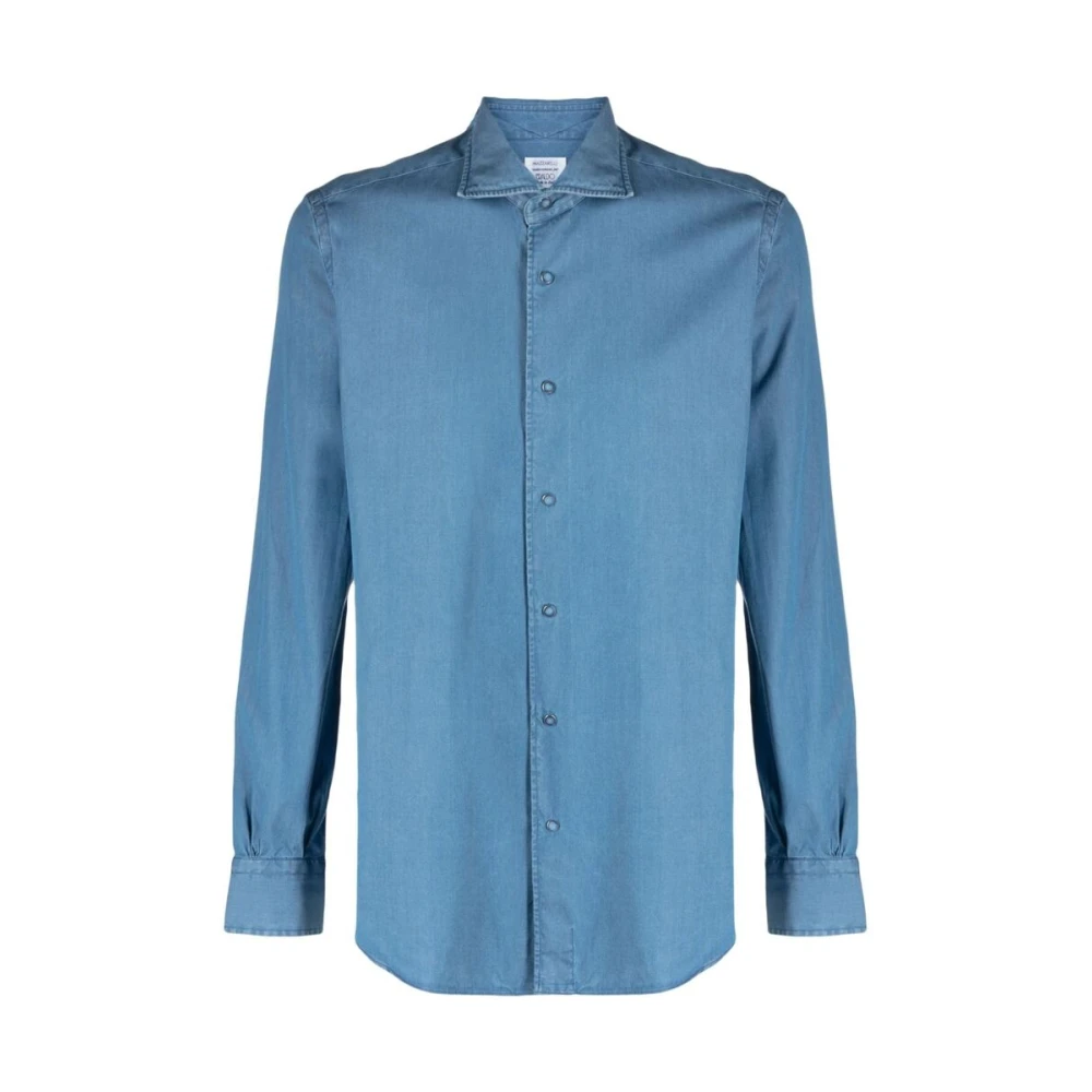 Mazzarelli Denim Shirts Blue Heren