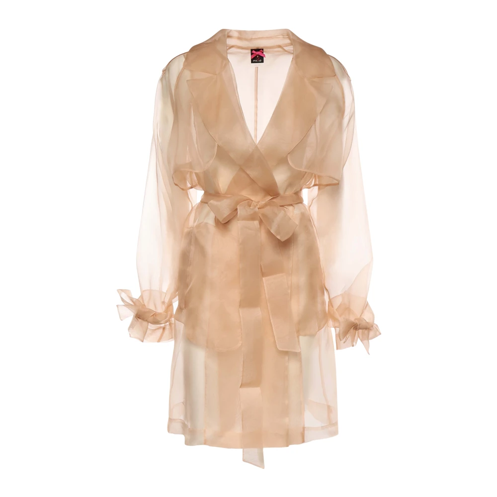 Pinko Women's Pink Cocco Trench - O - Trench Coats - S - Coats