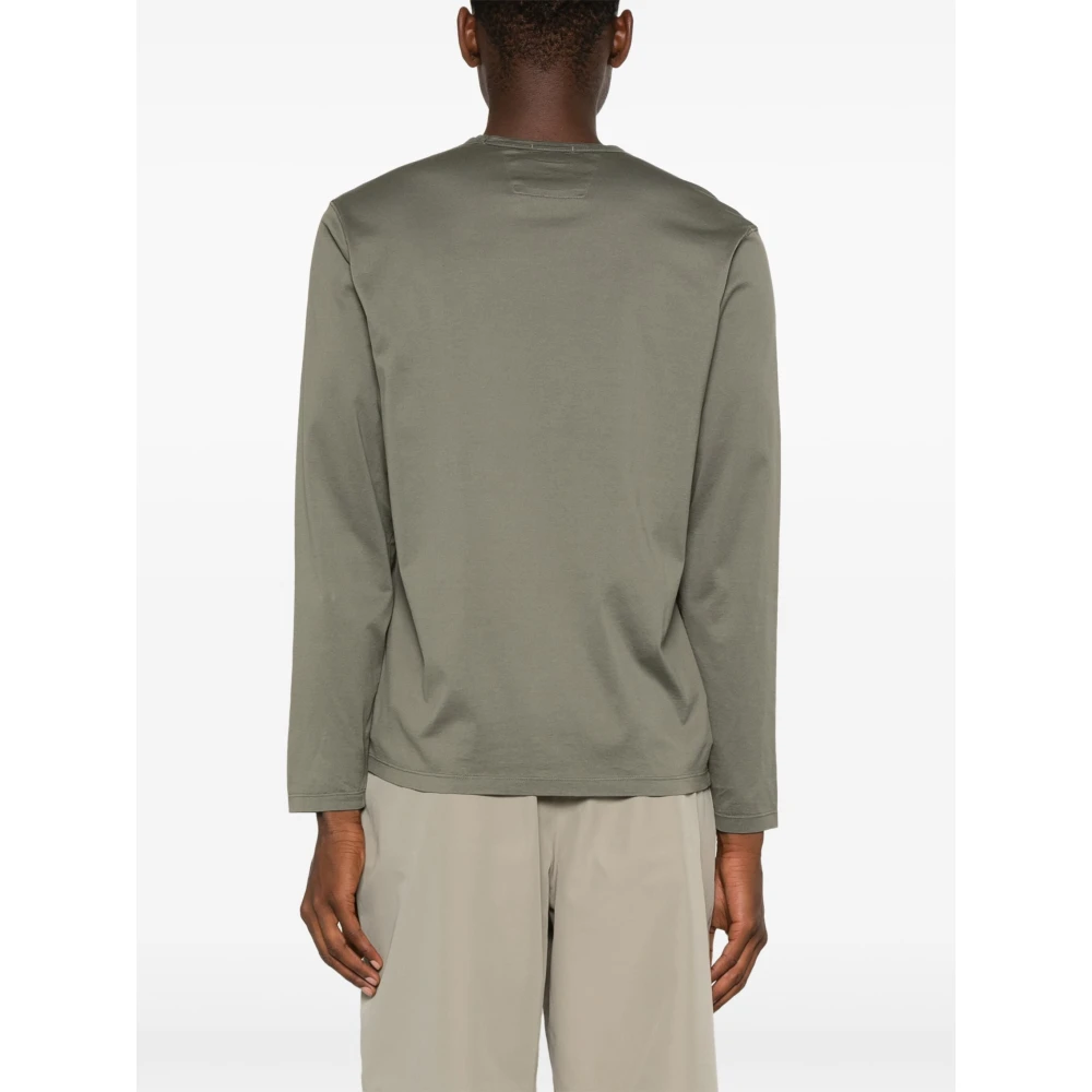 C.P. Company Gemerceriseerd Langarm T-shirt Green Heren