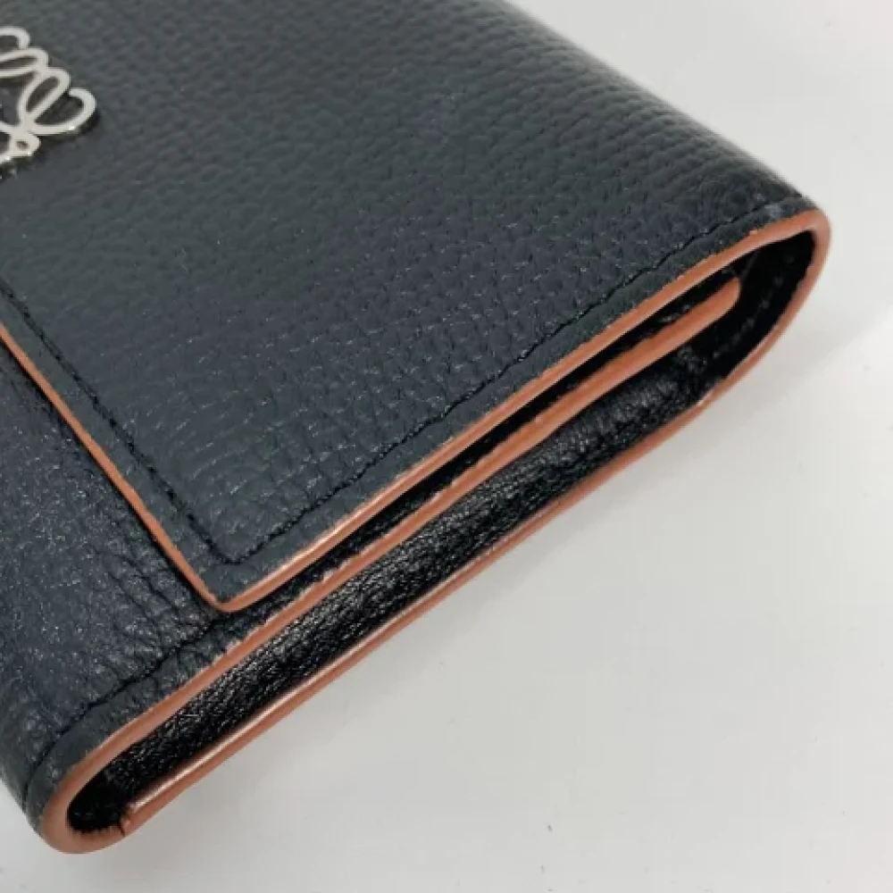 Loewe Pre-owned Leather wallets Black Dames