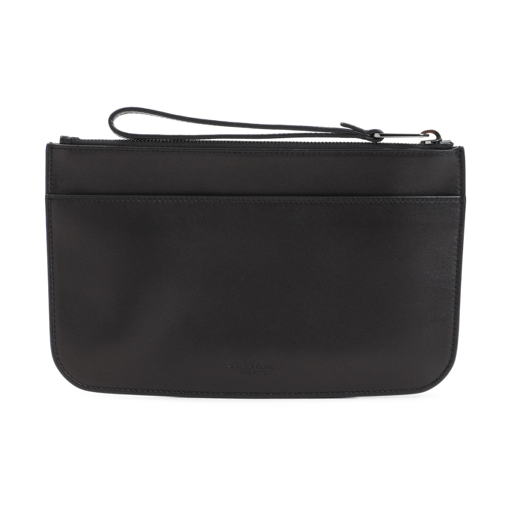 Giorgio Armani Elegante Nero Pouch Clutch Tas Black Heren