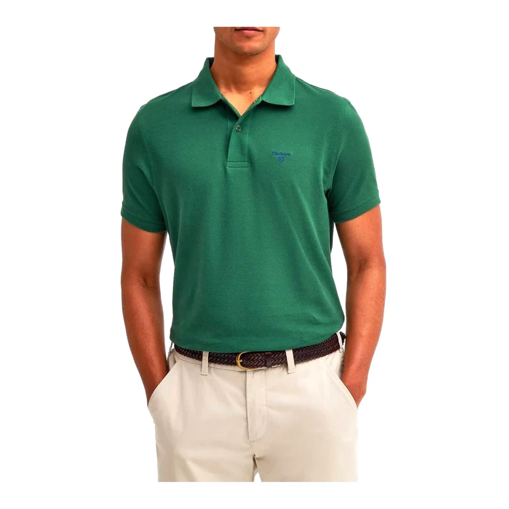 Barbour Lichtgewicht Sport Polo Shirt Green Heren