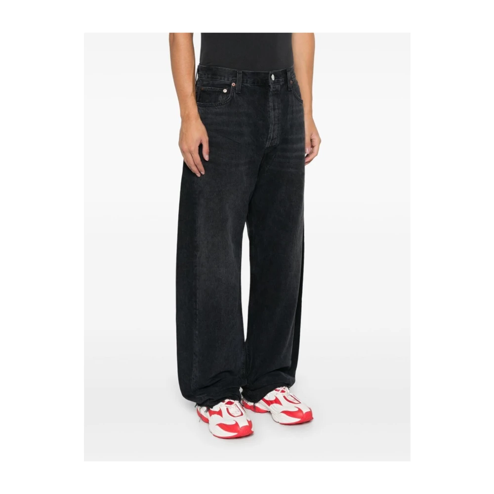 Agolde Vintage Zwarte Wide Leg Jeans Black Heren
