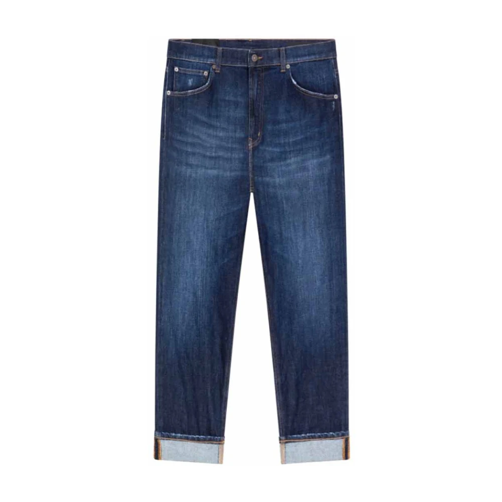 Dondup Losse Pasvorm Blauwe Stretch Denim Jeans Blue Heren