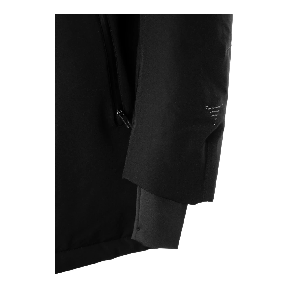 Krakatau Reflecterende winterparka met verstelbare capuchon Black Heren
