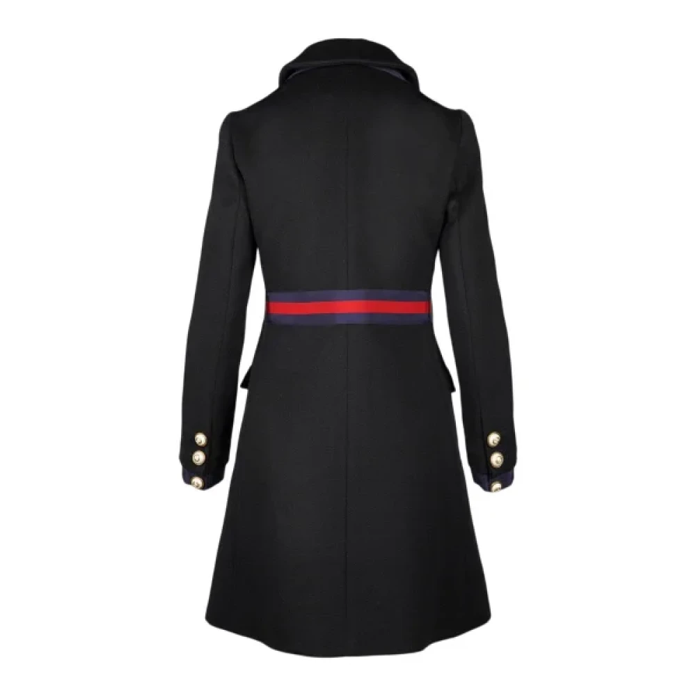 Gucci Vintage Pre-owned Wool outerwear Black Dames