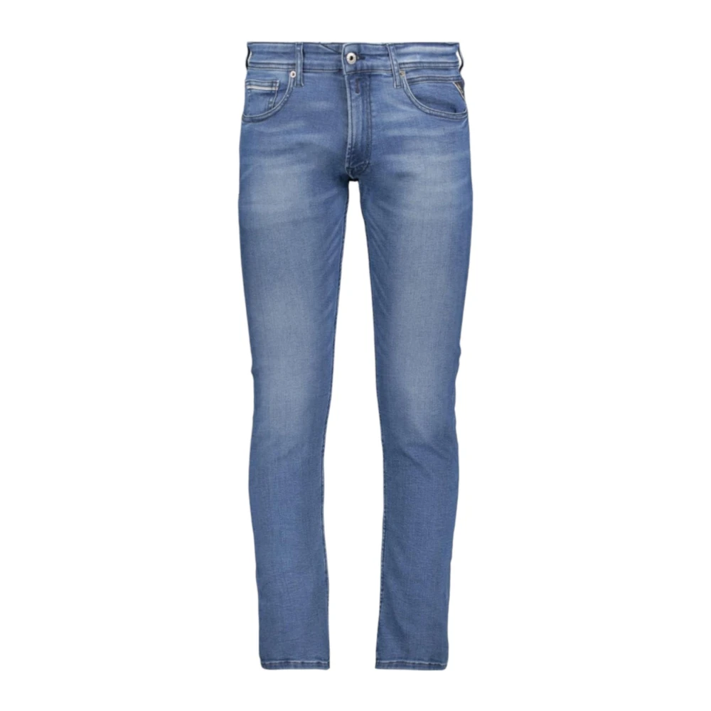 Replay Blauwe Straight Leg Jeans Grover Broek Blue Heren