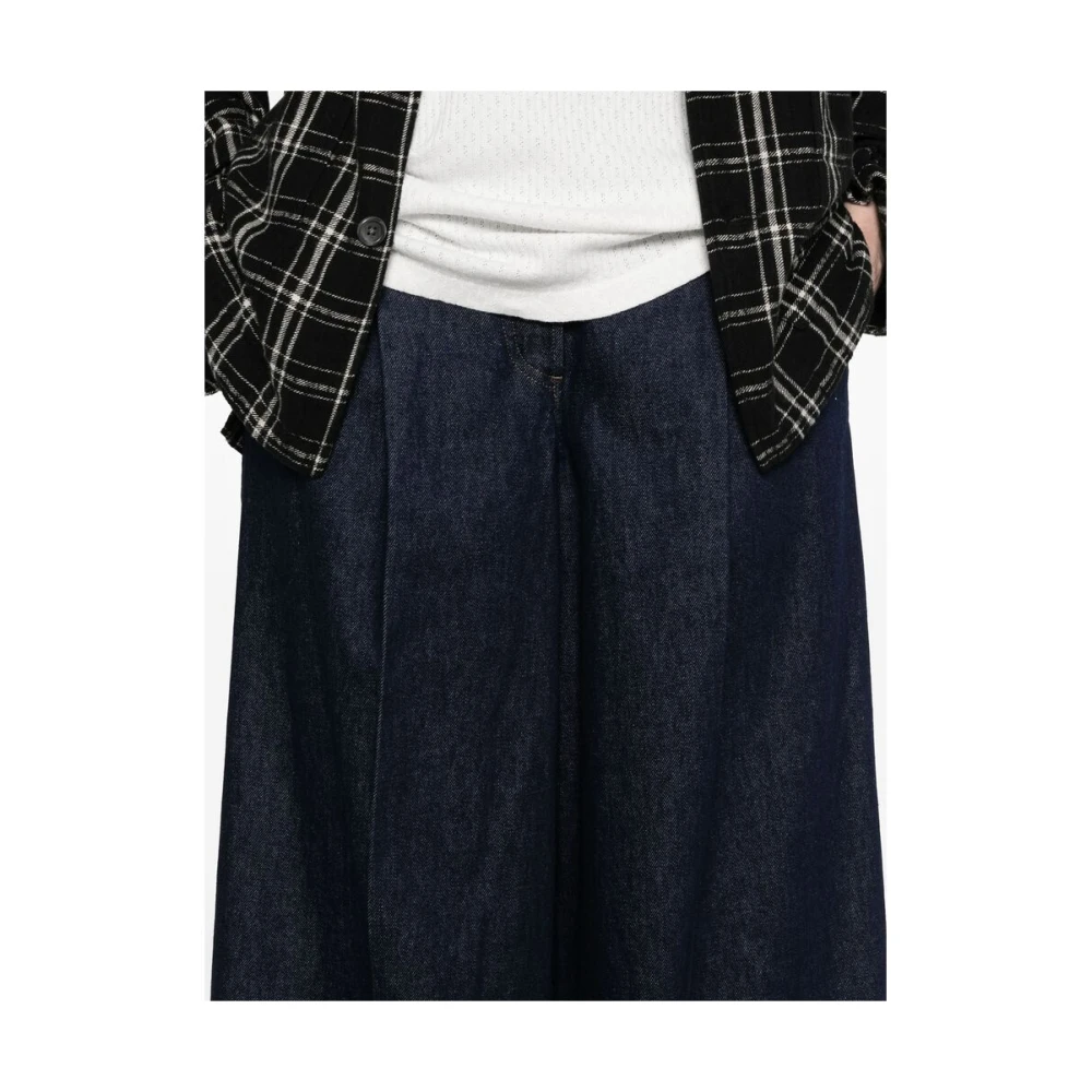A.p.c. Blauwe Oxford Knoopsluiting Broek Blue Dames