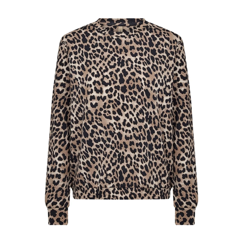 Soyaconcept Luipaardprint Ronde Hals Trui Brown Dames