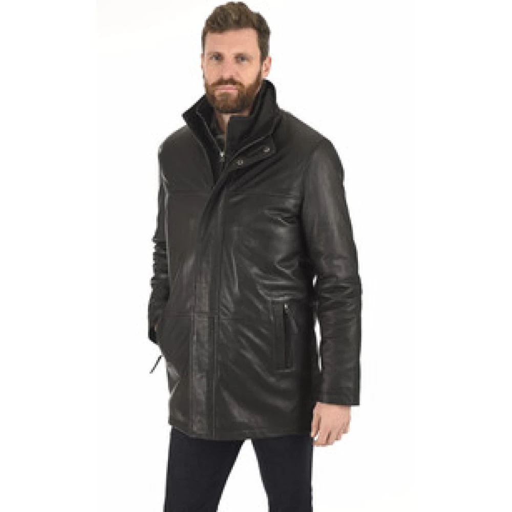 La Canadienne Zwarte Lam Comfort Vest Black Heren