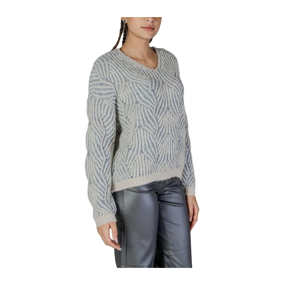 Only Blauwe Polyester Blend Trui Dames Herfst Winter Blue Dames