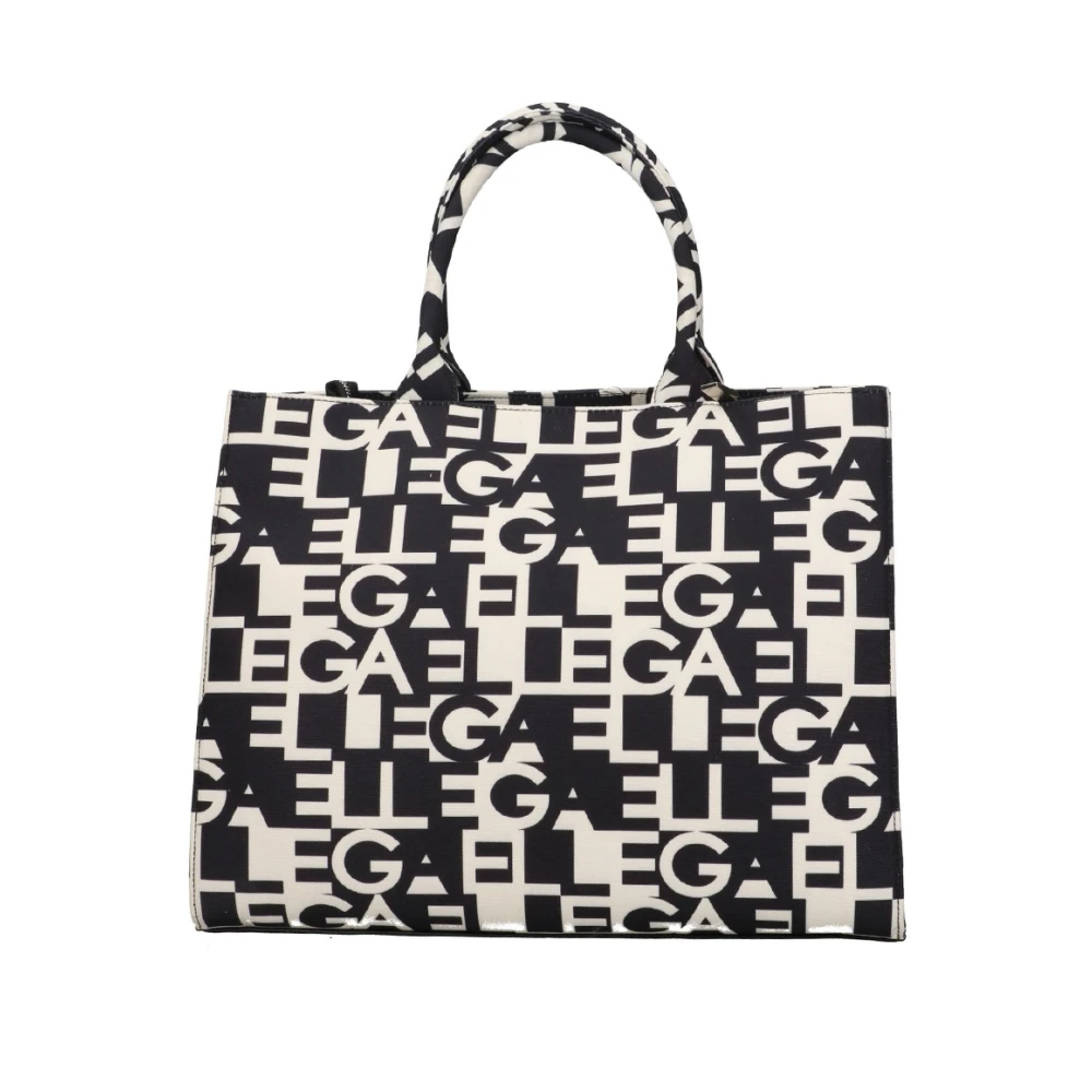 Gaëlle Paris Elegante Zwarte Shopper Tas met Logo Black Dames