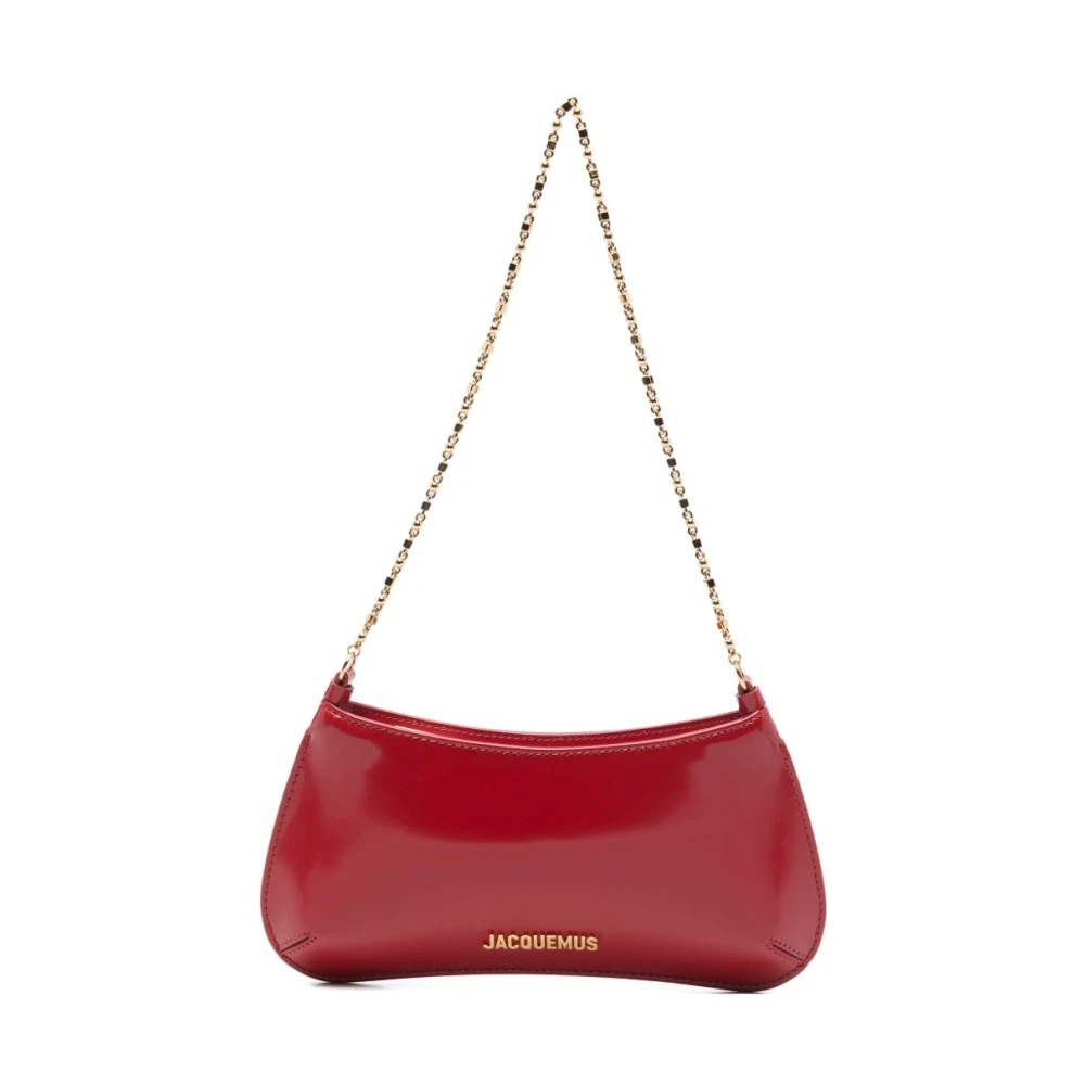 Jacquemus Red Shoulder Bags, Female, One Size, Le Petit Bisou Chaine