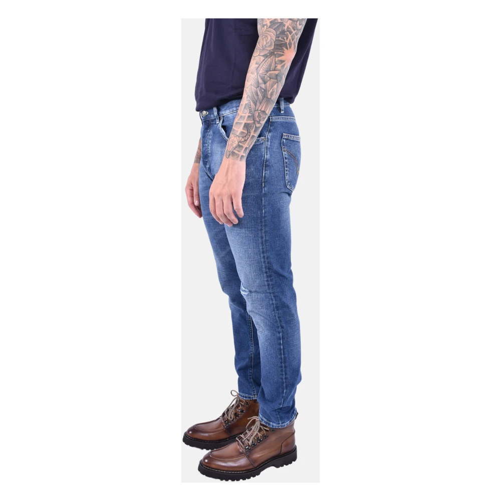 Dondup Blauwe Slim Fit Wortel Jeans Blue Heren