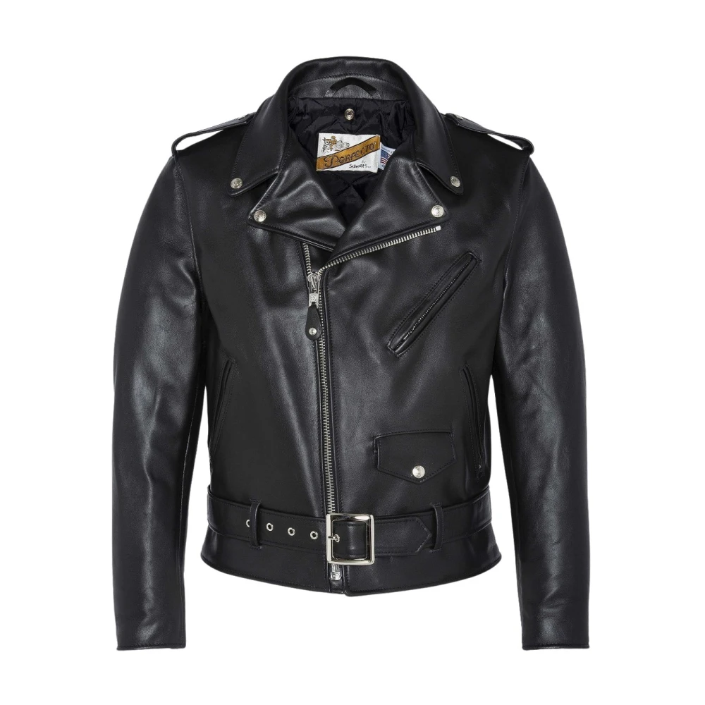 Schott NYC Iconische Perfecto Leren Jas Gemaakt in de VS Black Heren