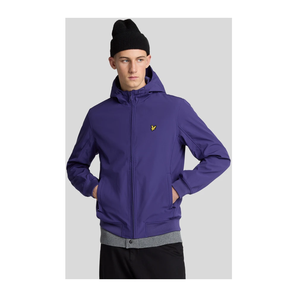 Lyle & Scott Jassen Mesh Achter Softshell Jas Purple Heren