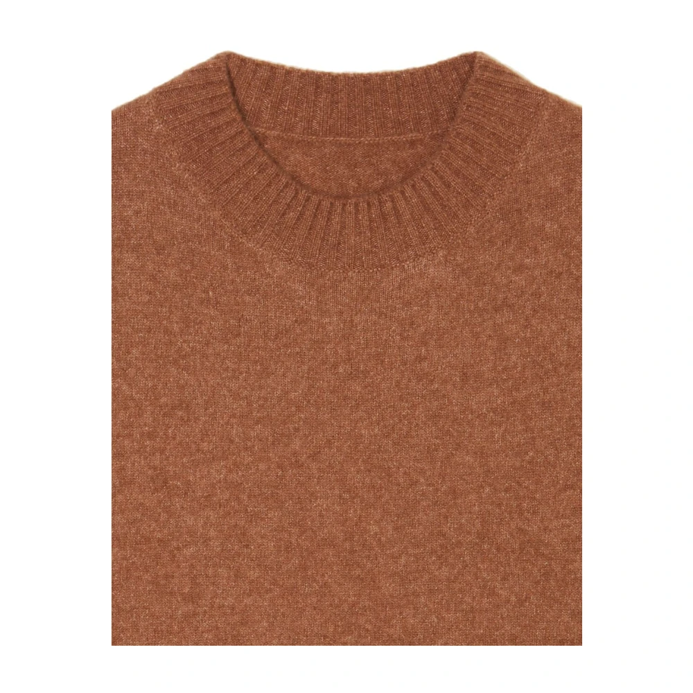 Alanui Fijnste Gebreide Ronde-Hals Trui Brown Dames