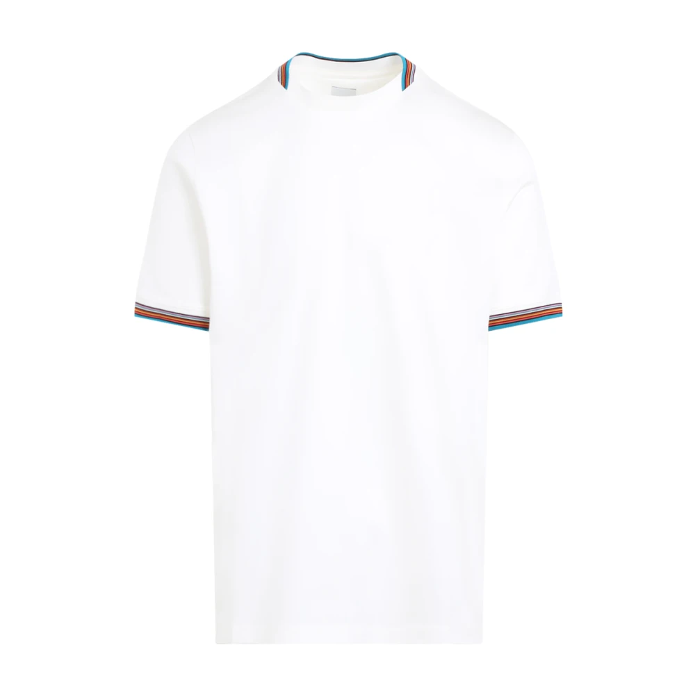 PS By Paul Smith Vit T-shirt Snygg Design White, Herr