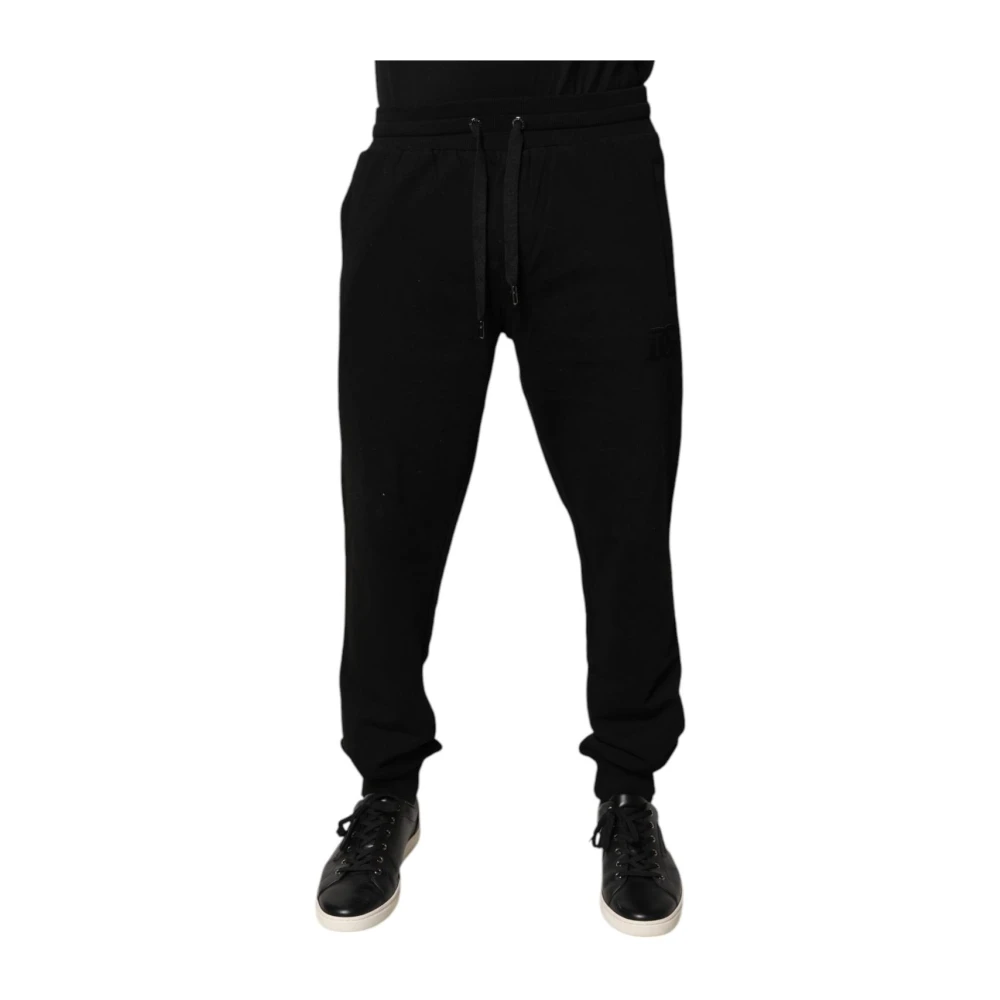 Dolce & Gabbana Men's Black Sweatpants, Xs, Luxury Cotton Jogger Joggers With Logo