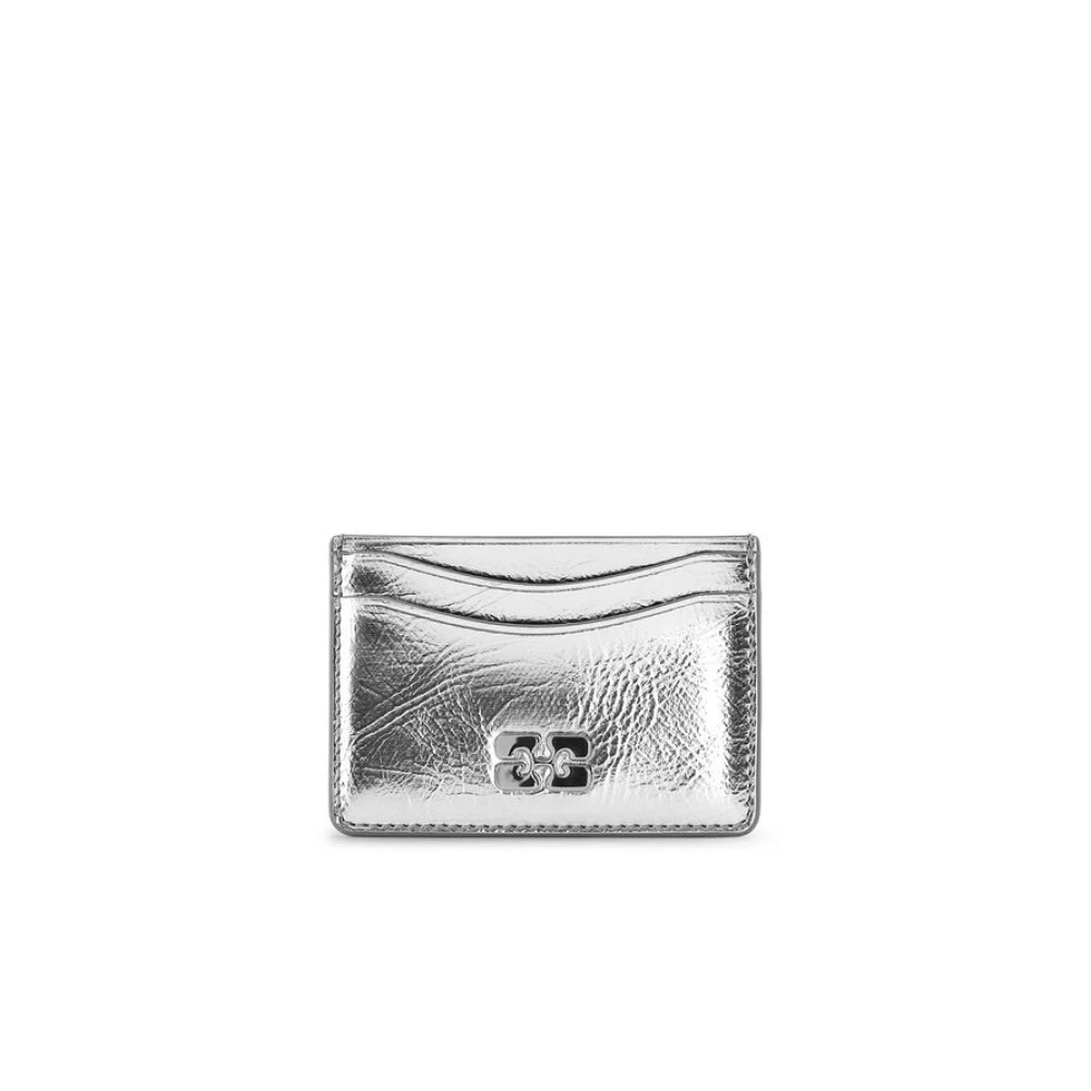 Ganni Wallets Cardholders Gray Dames